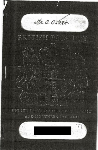 HN80 'Colin Clark' has a passport in his cover name