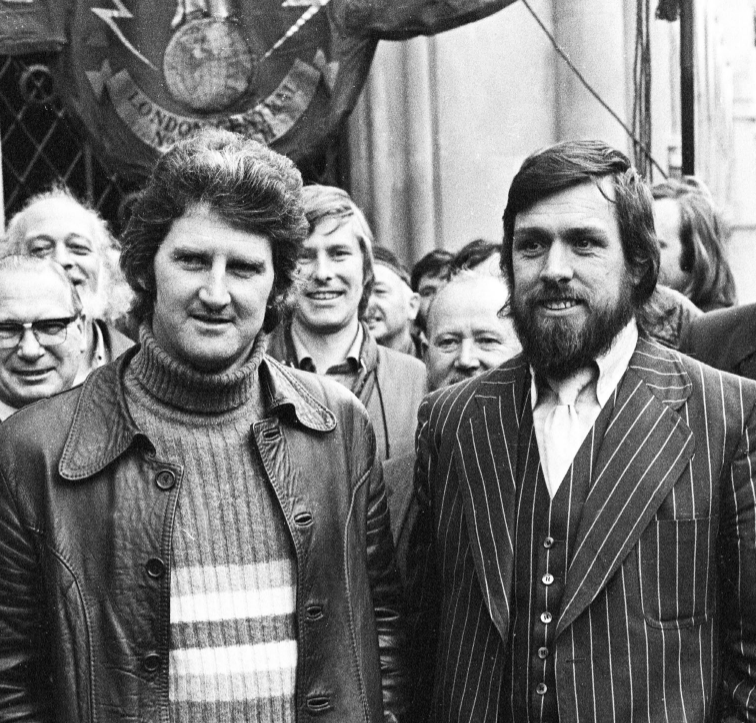 Warren and Tomlinson pictured - 1972 Builders Strike