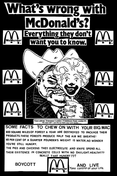 "What's wrong with McDonalds?" leaflet