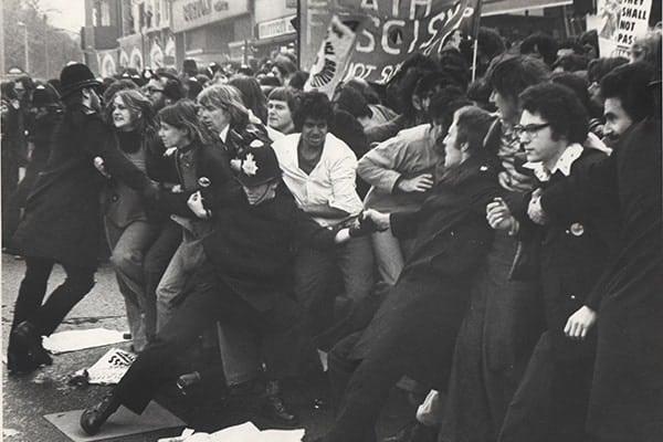 Anti-fascists opposed a NF march through Wood Green/Ducketts Common on 13 April 1977