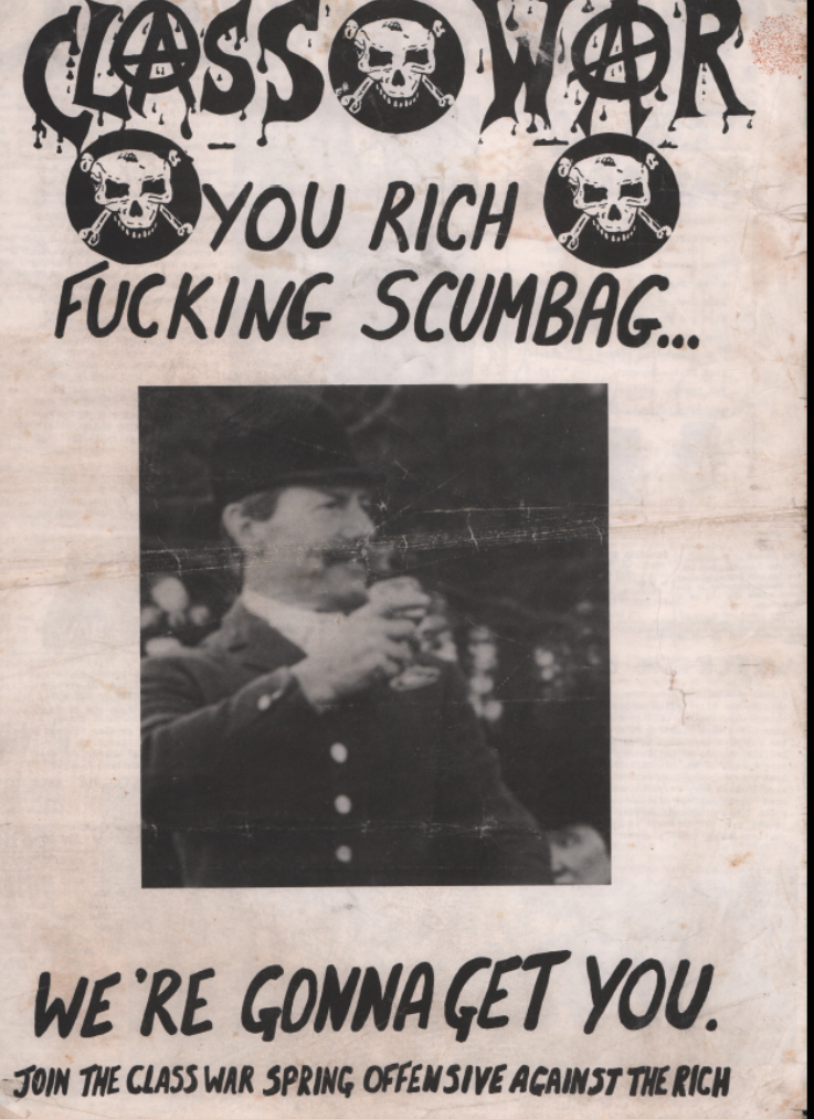 The cover of a Class War newspaper - 1984