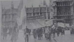 INLSF march past Houses of Parliament, c.1970/1971