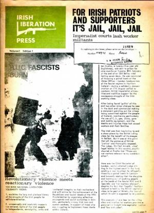 Cover of issue 1 of the Irish Liberation Press, March 1970