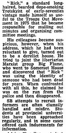 Detail on Rick from the article in The Guardian, 18 April 1984.